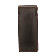 West Port Premium Leather Stylish Protective Eyewear Case For Sunglasses & Spectacles (UUT-AO-01-BROWN)