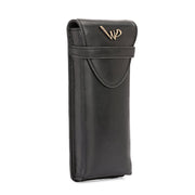 West Port Premium Leather Stylish Protective Eyewear Case For Sunglasses & Spectacles (UUT-AO-01-BLACK)
