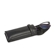 West Port Premium Leather Stylish Protective Eyewear Case For Sunglasses & Spectacles (UUT-AO-01-BLACK)