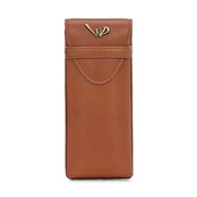 West Port Premium Leather Stylish Protective Eyewear Case For Sunglasses & Spectacles (UUT-AO-01-COGNAC)