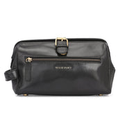 West Port Premium Leather Travel Toiletry Bag (UUT-AO-02-BLACK)