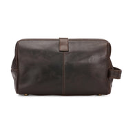 West Port Premium Leather Travel Toiletry Bag (UUT-AO-02-BROWN)
