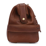 West Port Premium Leather Travel Toiletry Bag (UUT-AO-02-COGNAC)
