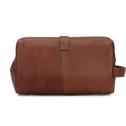 West Port Premium Leather Travel Toiletry Bag (UUT-AO-02-COGNAC)