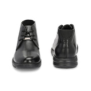 West Port Men Black Leather Chukka Boots (V-STAR-80-BLACK)