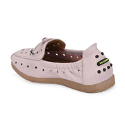 Women Premium Leather Slip On Flexible Loafer (W-Angel-50-Pink)