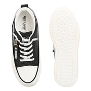 Women Chunky Lace-Up Sneakers (W-ATF-26-BLACK)