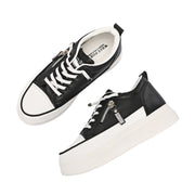 Women Chunky Lace-Up Sneakers (W-ATF-26-BLACK)