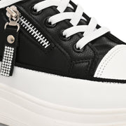 Women Chunky Lace-Up Sneakers (W-ATF-26-BLACK)
