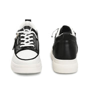Women Chunky Lace-Up Sneakers (W-ATF-26-BLACK)