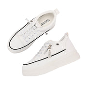 Women Chunky Lace-Up Sneakers (W-ATF-26-WHITE)