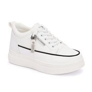 Women Chunky Lace-Up Sneakers (W-ATF-26-WHITE)