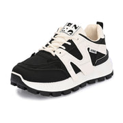 Women Chunky Lace-Up Sneakers (W-ATF-27-BLACK)