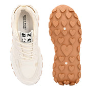 Women Chunky Lace-Up Sneakers (W-ATF-27-WHITE)