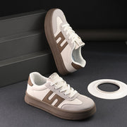Women Chunky Lace-Up Sneakers (W-ATF-28-BEIGE)