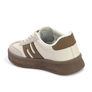 Women Chunky Lace-Up Sneakers (W-ATF-28-BEIGE)