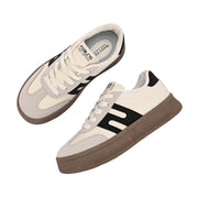 Women Chunky Lace-Up Sneakers (W-ATF-28-BLACK)