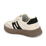 Women Chunky Lace-Up Sneakers (W-ATF-28-BLACK)