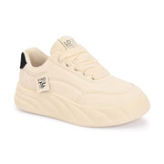 Women Chunky Lace-Up Sneakers (W-ATF-29-OFFWHITE-NAVY)