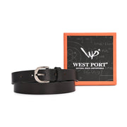 West Port Women’s Classic Rugged Leather Belt (W-BT-LE-02-BLACK)