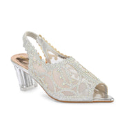 Women Silver Partywear Sandals (W-KI-01-SILVER)