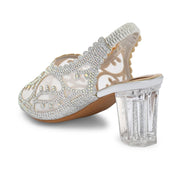 Women Silver Partywear Sandals (W-KI-01-SILVER)
