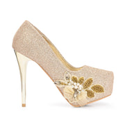 Women Glitter Stiletto Pumps (W-KI-02-GOLD)