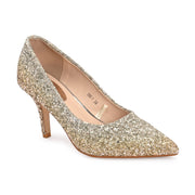 Women Glitter Pointed-Toe Pumps (W-KI-03-GOLD)