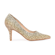 Women Glitter Pointed-Toe Pumps (W-KI-03-GOLD)