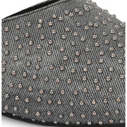 Women Black Embellished Closed-Toe Mules (W-RST-122-BLACK)