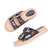 West Port Women Double Strap Comfort Slides (W-SHI-129-NAVY)