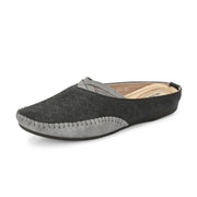 Women Black & Grey Comfort Slip-On Flats (W-ST-18-BLACK)