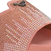 West Port Women Pink Embellished Comfort Slide Sandals (W-STARDUST-20-PINK-MULTI)