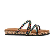 Women Colorful Strap Sandals - Premium Collection (W-UV-01-BLACK-MULTI)