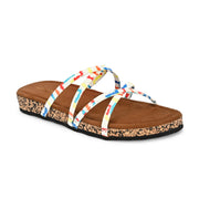 Women Colorful Strap Sandals - Premium Collection (W-UV-01-WHITE-MULTI)