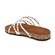 Women Colorful Strap Sandals - Premium Collection (W-UV-01-WHITE-MULTI)