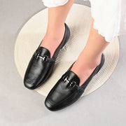 Women Premium Leather Loafers (W-VICTORIA-02-BLACK)