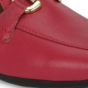 Women Premium Leather Loafers (W-VICTORIA-02-RED)