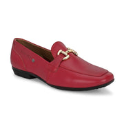 Women Premium Leather Loafers (W-VICTORIA-02-RED)