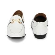 Women Premium Leather Loafers (W-VICTORIA-02-WHITE)