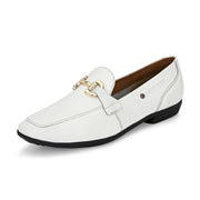 Women Premium Leather Loafers (W-VICTORIA-02-WHITE)