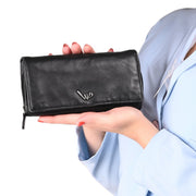 West Port Premium Leather Women Clutch Wallet (W-WT-AO-01-BLACK)