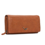 West Port Premium Leather Women Clutch Wallet (W-WT-AO-01-COGNAC)