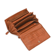 West Port Premium Leather Women Clutch Wallet (W-WT-AO-01-COGNAC)