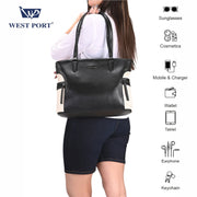 West Port Premium Tote Handbag for Women (WP-BOSS-BELLE-BLACK)