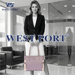 West Port Premium Tote Handbag for Women (WP-BOSS-BELLE-PEACH)