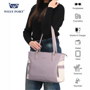West Port Premium Tote Handbag for Women (WP-BOSS-BELLE-PEACH)