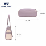 West Port Premium Tote Handbag for Women (WP-BOSS-BELLE-PEACH)