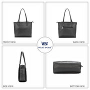 West Port Premium Tote Handbag for Women (WP-ELAN-BLACK)