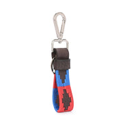 West Port Premium Leather Handcrafted Keychain (WP-KEYCHAIN-03-RED-BLUE)